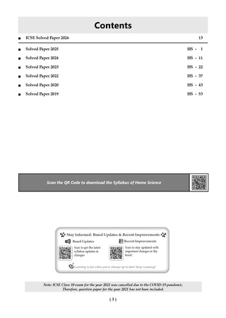 ICSE 10 Previous Years' Solved papers | Year-wise (2019-2026) |Class-10 | Home Science | For 2027 Exam | Oswaal AI