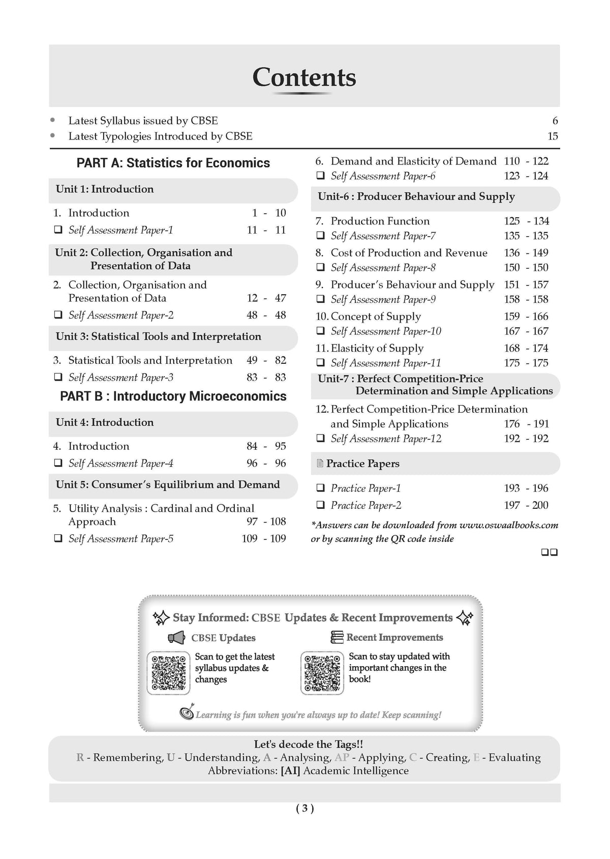 CBSE Class 11 Economics Question Bank | Chapter & Topic-wise Solved Papers (2017-2026) | Based on Latest Syllabus (April 2026) | Includes 2026 Papers | For 2027 Exam