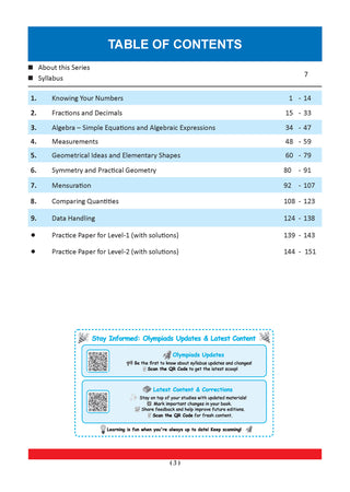 One For All Olympiad Chapter-wise Previous Years' Solved Papers, Prep-Guide Class 7 (Set of 6 Books) Maths, English, Science, Reasoning, Cyber & General Knowledge (For 2026 Exam)