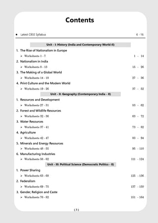 CBSE Workbook Class 10 Social Science (Updated as per NCF)