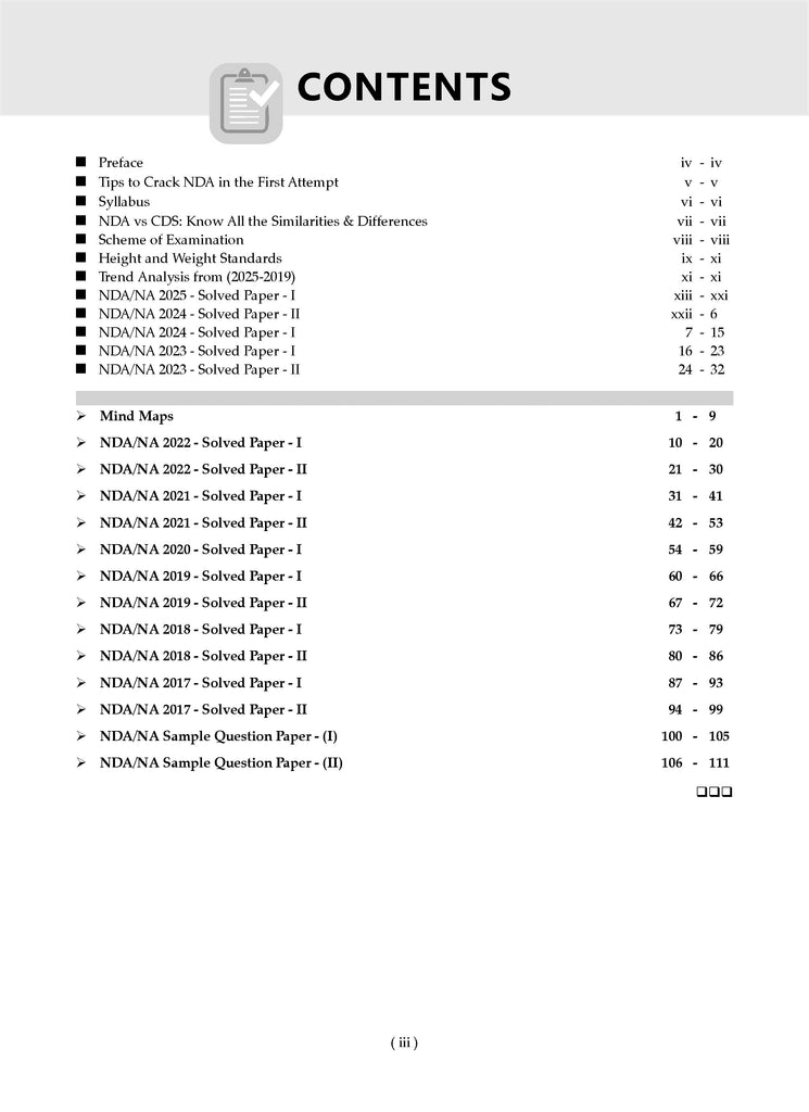 NDA-NA (NATIONAL DEFENCE ACADEMY/NAVAL ACADEMY) 16 Previous Solved Papers| Year-wise 2017-2025 (I) | General Ability Test: English | For 2025 Exam