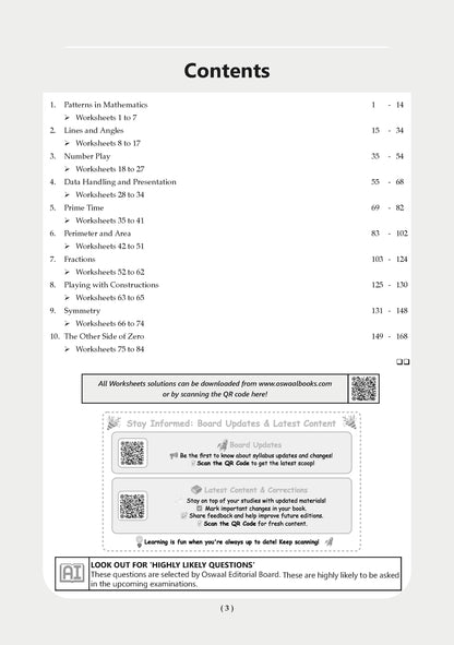 NCERT & CBSE One For All Workbook Class-6 Mathematics (Ganita Prakash) - Oswaal Books