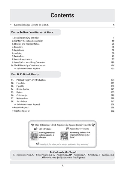 CBSE Class 11 Political Science Question Bank | Chapter & Topic-wise Solved Papers (2017-2026) | Based on Latest Syllabus (April 2026) | Includes 2026 Papers | For 2027 Exam