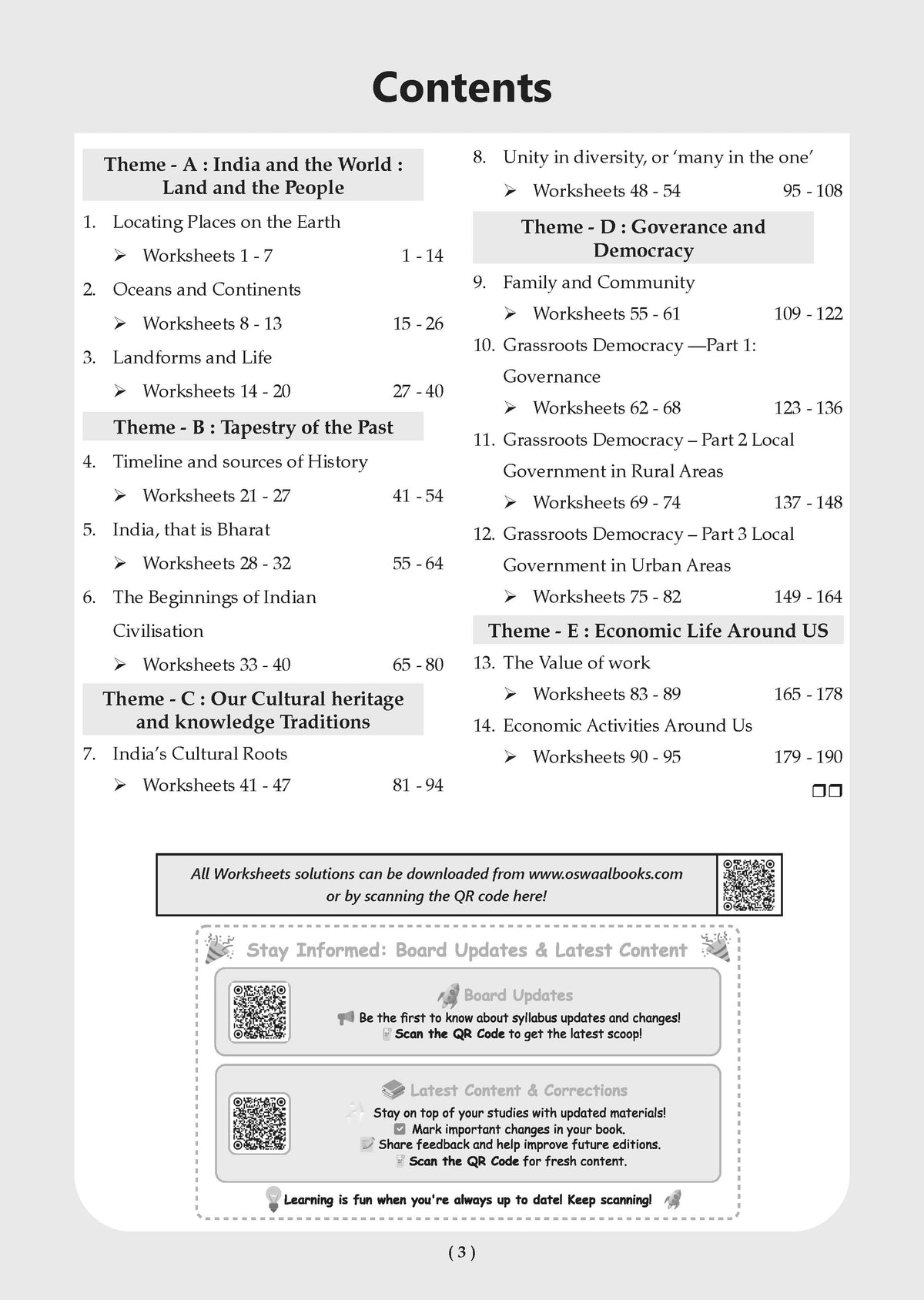 NCERT & CBSE One For All Workbook Class-6 Social Science (Exploring Society India and Beyond) - Oswaal Books