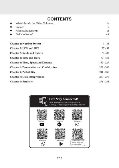 Oswaal Abhinay Maths Selection Book-Vol.1, Vol.2, Vol. 3 & Vol. 4 (Set of 4 Books) Bilingual Workbook for SSC & All Govt Exam | Concept Based Questions with Video Solutions (For Latest Exam)