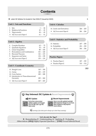 Class 11 ISC Mathematics Question Bank | Chapter-wise & Topic-wise with Competency Based Questions | For 2027 Exam | Self-Assessment Papers | Revision Notes
