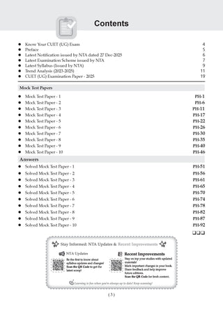 NTA CUET (UG) Mock Test Papers | Physics, Chemistry & Biology (Set of 3 Books) | For 2026 Exam | Includes 2025 Paper-fully solved | With Oswaal AI