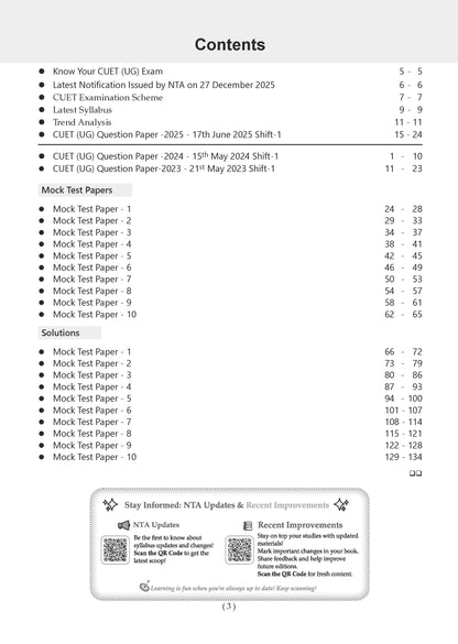 NTA CUET (UG) 10 Mock Test Papers General Aptitude Test For 2026 Exam (Section-II) (as per latest 27 Dec., notification) | 550+ MCQs for Practice | Includes 2025 Paper- fully solved | With Oswaal AI