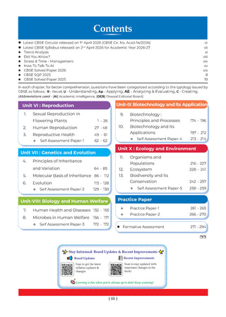CBSE Class 12 Biology Question Bank | Chapter & Topic-wise Solved Papers (2017-2026) | Based on Latest Syllabus (April 2026) | Includes 2026 Papers | | For 2027 Exam