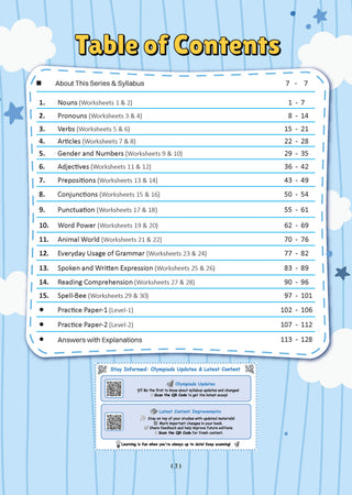 One For All Olympiads Workbook Class 1 English | Questions for SOF IEO & Other Olympiad Exams 2026 | With Sample Practice Papers & Oswaal.AI
