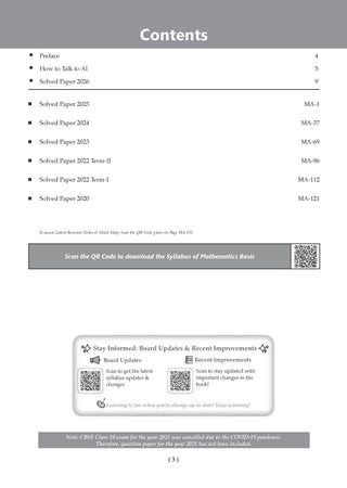 CBSE Previous Years Papers Mathematics Basic, Class 10 | Year-wise (2020–2026) | Latest Syllabus April 2026 | NCERT & Competency-Based Questions | For 2027 Exam | Oswaal AI