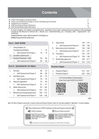 Class 10 ICSE Question Bank Geography (2017 – 2026) |For 2027 Exam Chapter-wise & Topic-wise with Competency Based Questions |  Includes 2026 Paper- fully solved | Self-Assessment Papers | Practice Papers