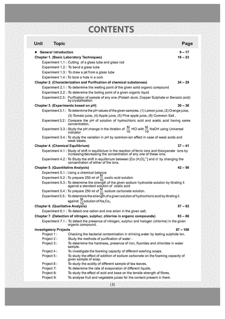 CBSE Laboratory Manual Class 11 Chemistry Book ( Latest Edition )