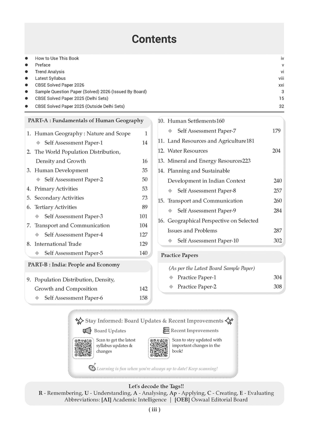 CBSE Class 12 Geography Question Bank | Chapter & Topic-wise Solved Papers (2017-2026) | Based on Latest Syllabus (April 2026) | Includes 2026 Papers | For 2027 Exam