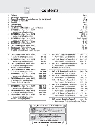 CAT | COMMON ADMISSION TEST| 9 Years’ (Year-wise) | Solved Papers|Shift-Wise 2017-2025 (VARC, DILR & QA) (For 2026 Exam)