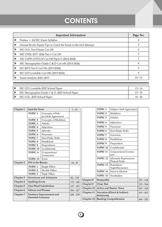 SSC General English 15 Years Question Bank | 4100+ MCQs Tier-1 Chapter-wise & Topic-wise | SSC CGL, CHSL, MTS, CPO | Previous Years 2011-2025 | For 2026 Exam