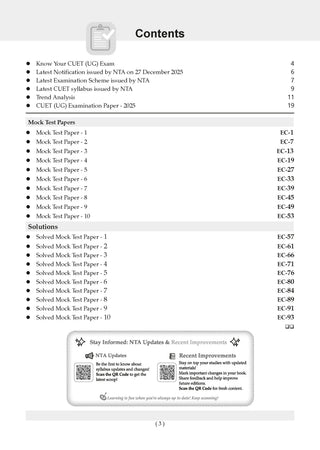 NTA CUET (UG) 10 Mock Test Papers Economics For 2026 Exam (Section –II) (as per latest 27 Dec., notification) | 500+ MCQs for Practice | Includes 2025 Paper- fully solved | With Oswaal AI