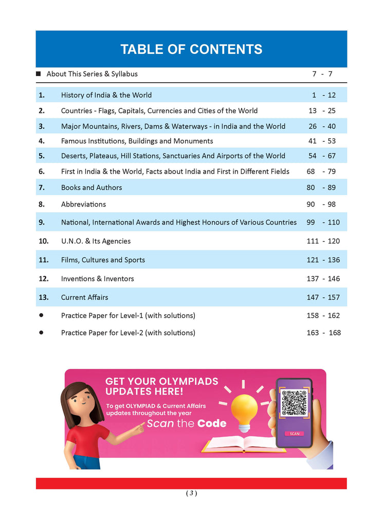 One for All Olympiads Previous Year Solved Papers Class 7 General Knowledge For 2025 Exam