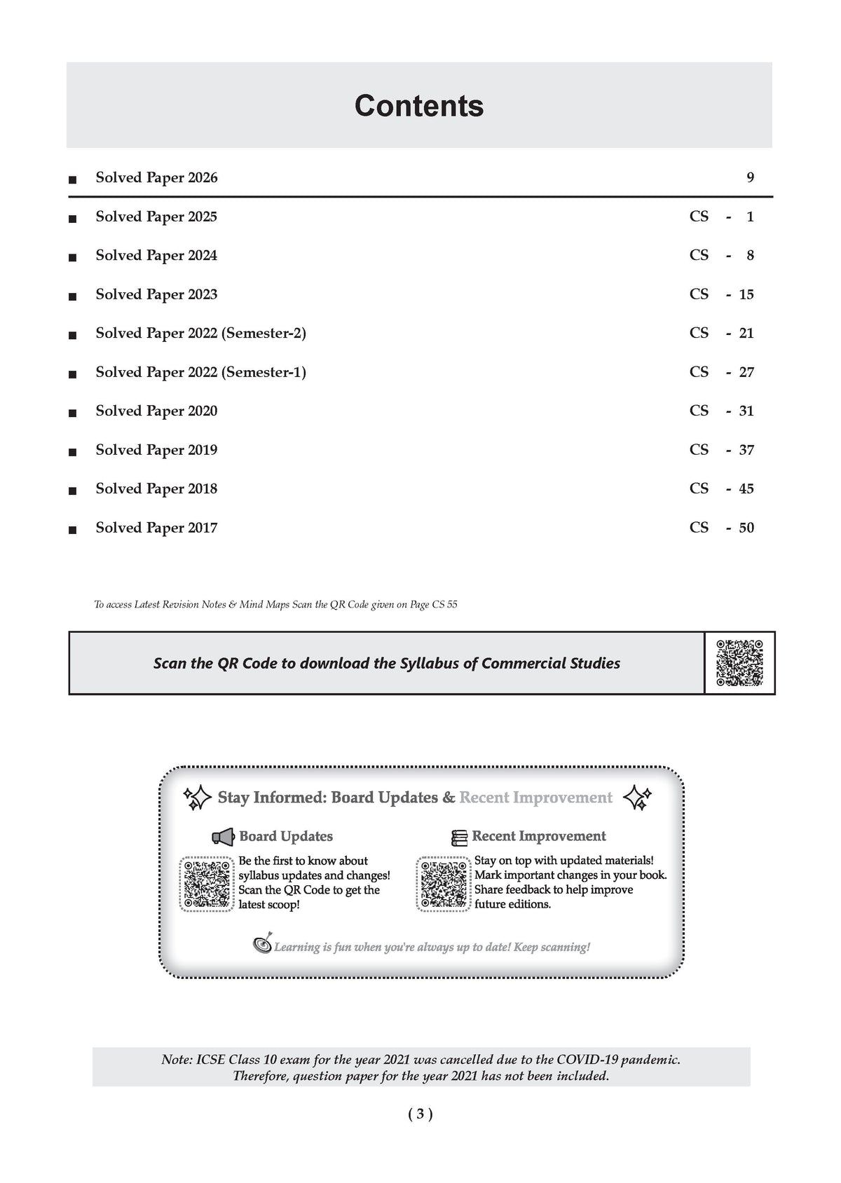 ICSE 10 Previous Years' Solved papers | Year-wise (2017-2026) | Class-10 | Commercial Studies | For 2027 Exam | Oswaal AI