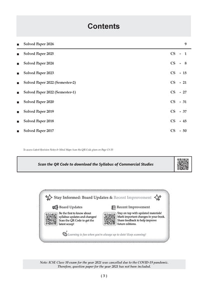 ICSE 10 Previous Years' Solved papers | Year-wise (2017-2026) | Class-10 | Commercial Studies | For 2027 Exam | Oswaal AI