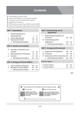 Class 12 ISC Biology Question Bank (2017–2026)| Chapter-wise & Topic-wise with Competency Based Questions |For 2027 Exam | With Solved 2026 Board Paper | Self-Assessment Papers
