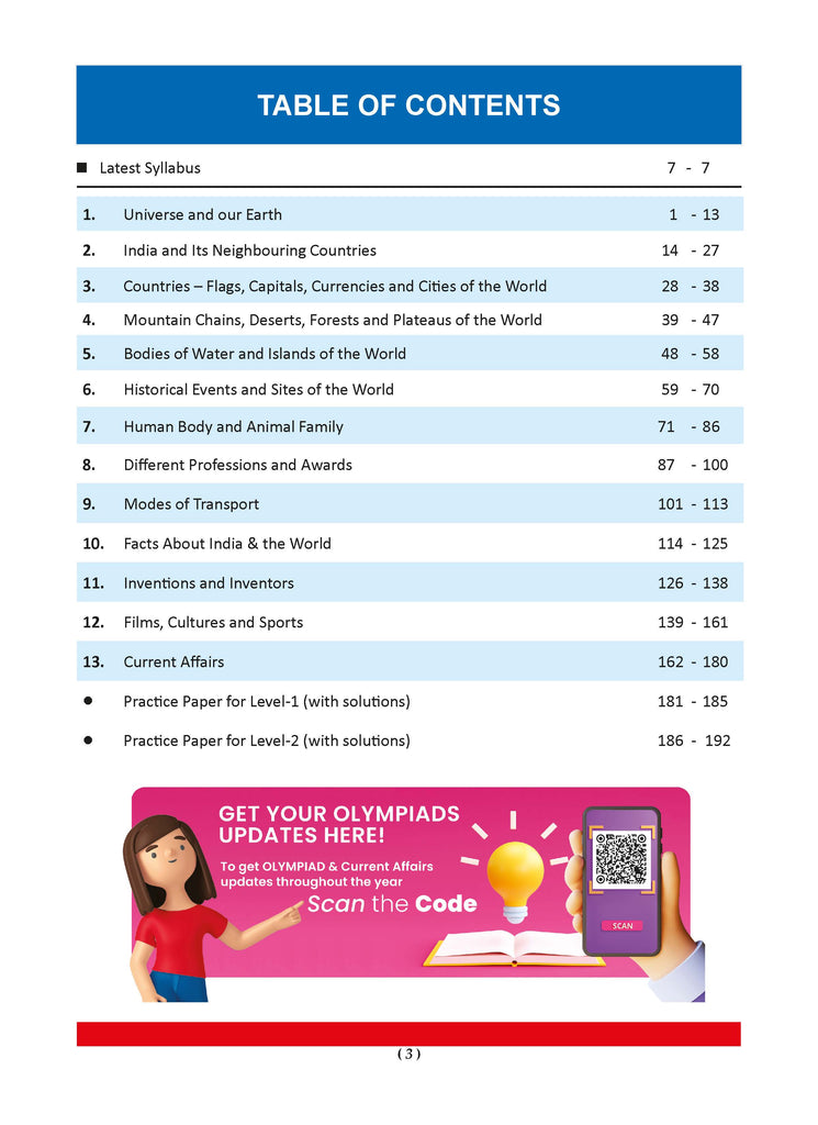 One For All Olympiad Class 6 General Knowledge | Previous Years Solved Papers | For 2024-25 Exam