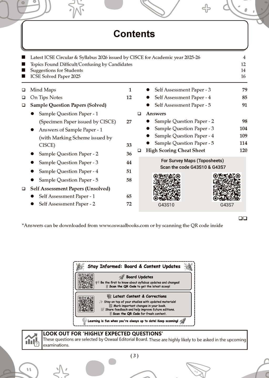 ICSE 10 Sample Question Papers Class 10 Geography for Board Exam 2026 ...