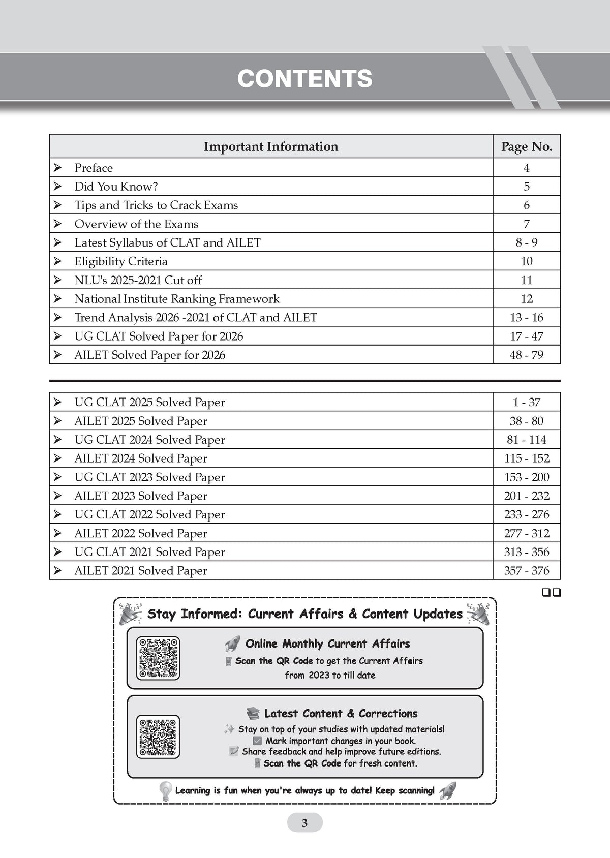 Oswaal CLAT (UG) & AILET | Year-wise | 10 Previous Solved Papers | (2021-2026) | For 2027 Admission Test