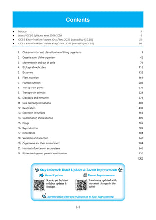 IGCSE Biology (Papers 1,2,3,4) Core & Extended | Topical Past Solved Papers (2016-Oct.-Nov., 2025) | For 2026 Exam | Aligned with Cambridge IGCSE™ Coursebook | with Oswaal AI