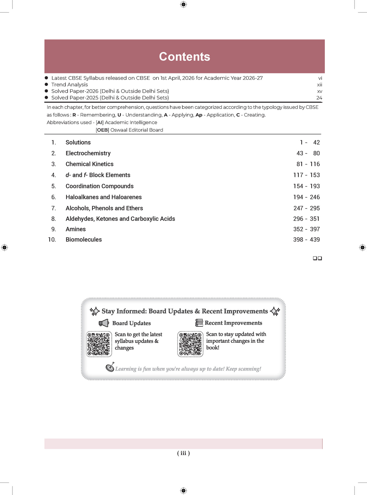 CBSE Xcellence 95+ | Class 12: Chemistry | Includes 2026 Board Paper | Mind Map, Revision Notes and Mnemonics | For 2027 Exam