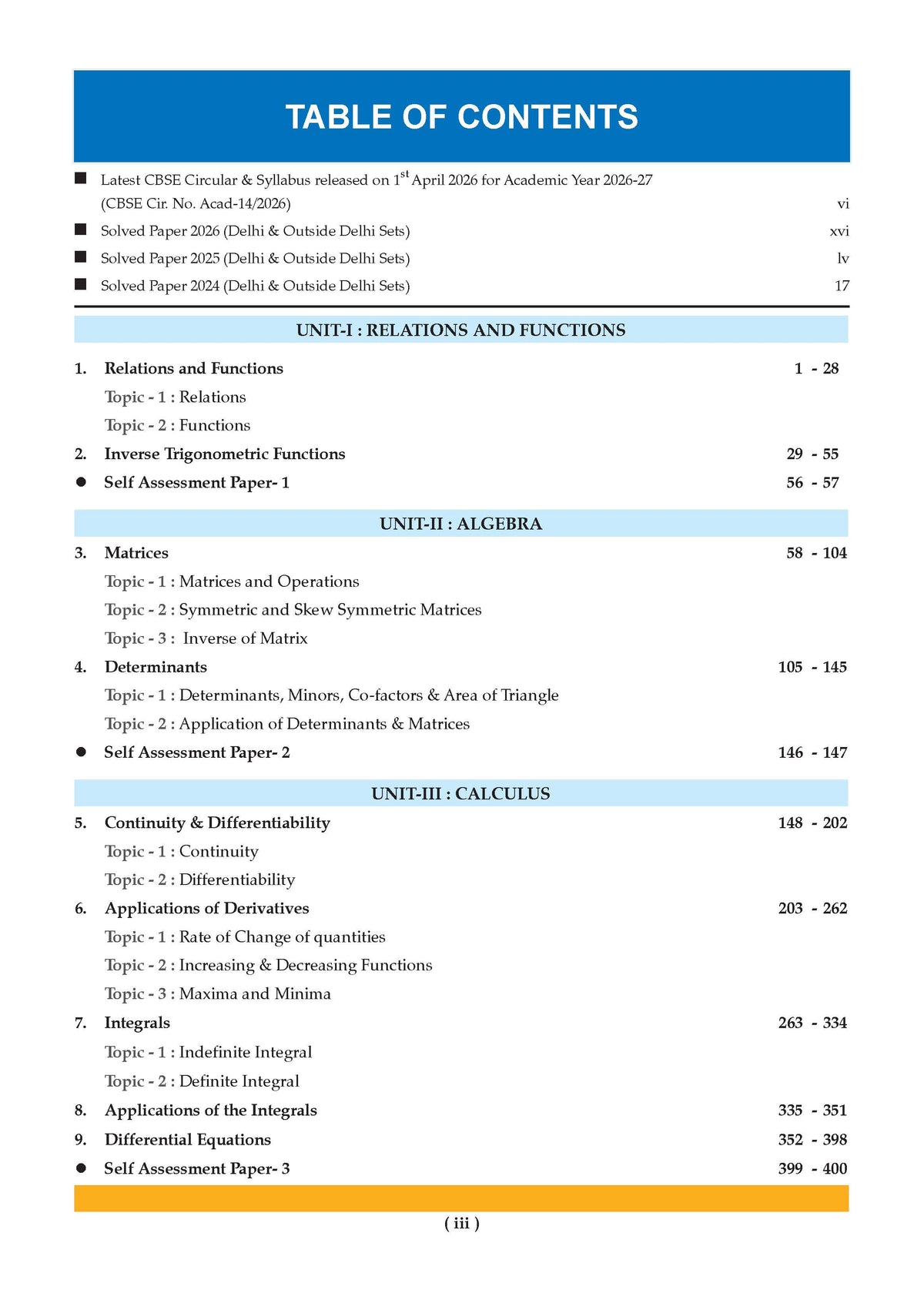 Oswaal CBSE & NCERT One for All Class 12 Mathematics (For 2027 Exam)