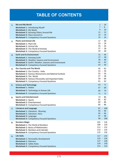 One for All Workbook Class 1 General Knowledge | 45+ Concept-wise Perforated Worksheets | Based on NCERT | NEP 2020 & NCF 2023 Aligned | For CBSE & State Boards