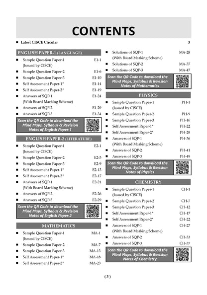 ICSE Class 10,  40 Combined Sample Question Papers + Competency Focussed Questions + 10 Previous Years' Solved Papers  Physics, Chemistry, Maths, Biology, English Paper-1, English Paper-2, History& Civics, Geography (Set of 3 Books) for 2026 Board Exams