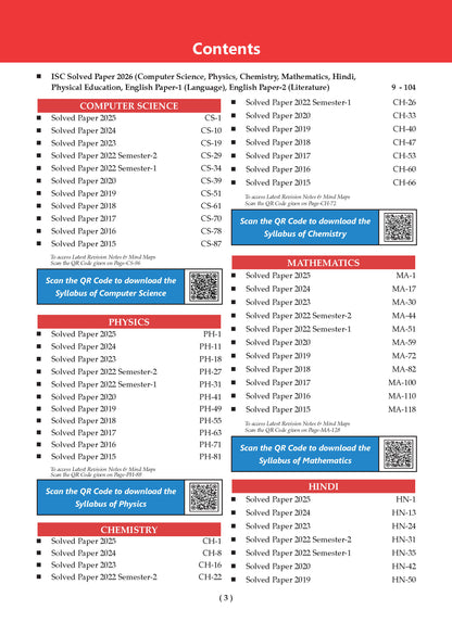 Oswaal ISC 10 Previous Years' Solved Papers Year-wise (2016-2026) | Class-12, Science (PCM) | Physics, Chemistry, Mathematics, Eng1& 2, Hindi, Computer Science, Physical Education (2027 Exam) | Oswaal AI