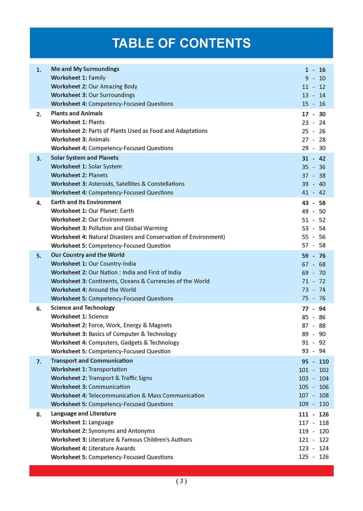 One for All Workbook Class 3 General Knowledge | 50+ Concept-wise Perforated Worksheets | NEP 2020 & NCF 2023 Aligned | For CBSE & State Boards | Builds Concept Clarity & Scientific Skills