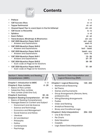 CAT (COMMON ADMISSION TEST) | 10 YEARS’ | Chapterwise & Topicwise | Solved Papers | Question Bank |2008 & 2017 - 2025|(For 2026 Exam)