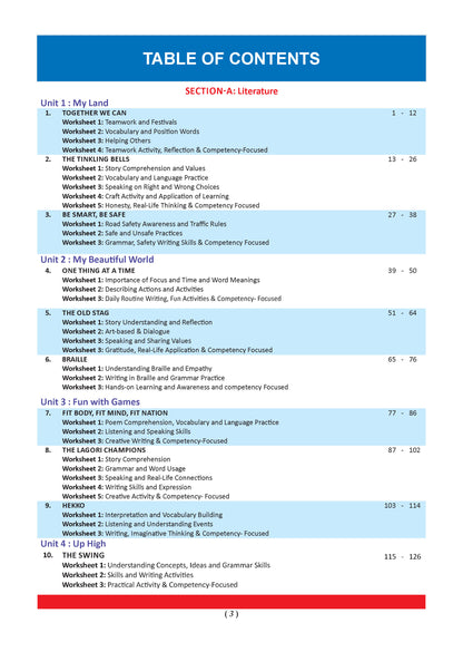 One for All Workbook Class 4 English, Hindi, Maths, GK & EVS (Set of 5 Books) | 50+ Concept-wise Perforated Worksheets | NEP 2020 & NCF 2023 Aligned | For CBSE & State Boards | Builds Concept Clarity & Scientific Skills