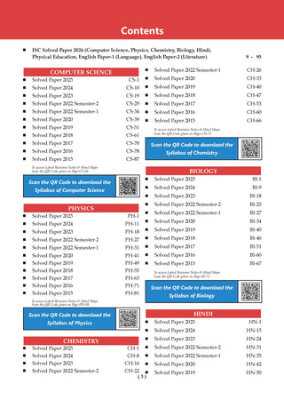 ISC 10 Previous Years' Solved Papers Year-wise (2016-2026) |Class12, Science (PCB)|Physics, Chemistry, Biology, Eng1& 2, Hindi, Computer Science, Physical Education (2027 Exam)| Oswaal AI