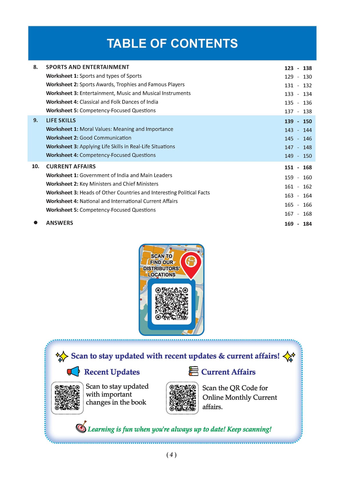 One for All Workbook Class 4 General Knowledge | 45+ Concept-wise Perforated Worksheets | NEP 2020 & NCF 2023 Aligned | For CBSE & State Boards | Builds Concept Clarity & Scientific Skills