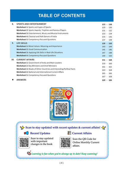 One for All Workbook Class 4 General Knowledge | 45+ Concept-wise Perforated Worksheets | NEP 2020 & NCF 2023 Aligned | For CBSE & State Boards | Builds Concept Clarity & Scientific Skills