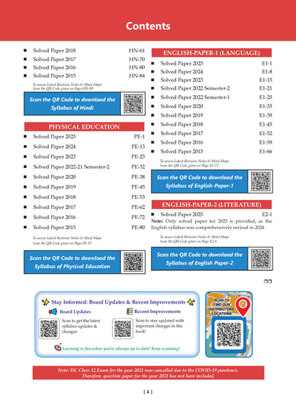 Oswaal ISC 10 Previous Years' Solved Papers Year-wise (2016-2026) | Class12, Science (PCB) | Physics, Chemistry, Biology, Eng1& 2, Hindi, Computer Science, Physical Education (2027 Exam) | Oswaal AI