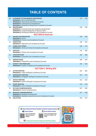 One for All Workbook Class 4 English| 50+ Concept-wise Perforated Worksheets | Based on NCERT Santoor| NEP 2020 & NCF 2023 Aligned | For CBSE & State Boards | Builds Concept Clarity & Scientific Skills