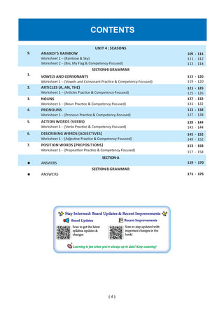 One for All Workbook Class 1 English | 50+ Concept-wise Perforated Worksheets | Based on NCERT Mridang | NEP 2020 & NCF 2023 Aligned | For CBSE & State Boards | Builds Concept Clarity & Scientific Skills