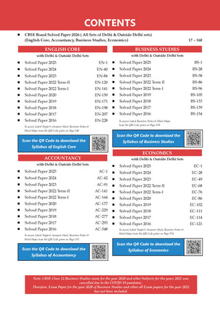 CBSE 10 Previous Years Solved Papers and Competency Focused Questions Chapter-wise Class 12 Commerce (Set of 2)