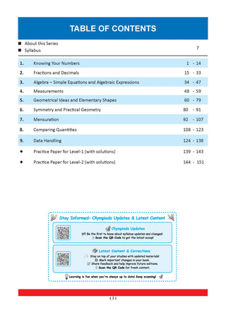 One for All Olympiads | Class 7 Maths, Science, GK | Chapter-wise Previous Years' Solved Papers | Prep-Guide With Level 1, 2 & Achievers Section (Set of 3 Books) For 2026 Exam