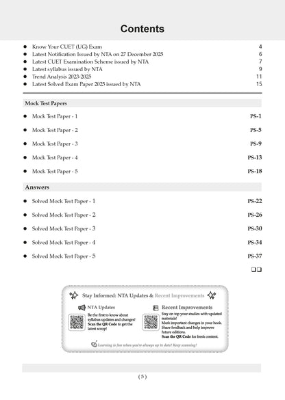 Oswaal NTA CUET (UG) 5 Mock Test Papers Psychology For 2026 Exam (Section-II) (as per latest 27 Dec., notification) | 250+ MCQs for Practice | Includes 2025 Paper- fully solved | With Oswaal AI
