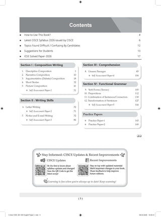 Class 10 ICSE Question Bank English Paper 1 ( (Language)(2017-2026) |For 2027 Exam Chapter-wise & Topic-wise with Competency Based Questions | Includes 2026 Paper- fully solved | Self-Assessment Papers | Practice Papers