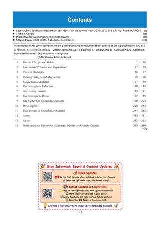 CBSE Xcellence 95+ Physics Class 12 By Abhishek Sahu | Competency Focused Questions | 1200+ Practice Qs | Topper's Notes | Includes PYQs, Mind Maps, Revision Notes (For 2026 Board Exam)
