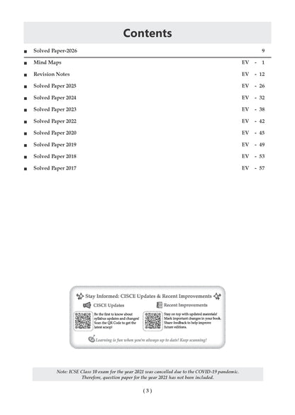 ICSE 10 Previous Years' Solved papers | Year-wise (2017-2026) | Class-10 | Environmental Science | For 2027 Exam | Oswaal AI
