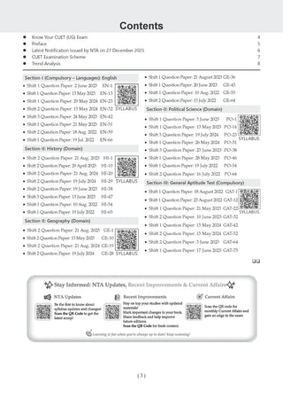 NTA CUET (UG) 40 Combined Previous Years Solved Papers & 20 Combined Mock Test Papers (Set of 2 Books) Humanities Stream (English, History, Geography, Political Science, General Aptitude Test) For 2026 Exam